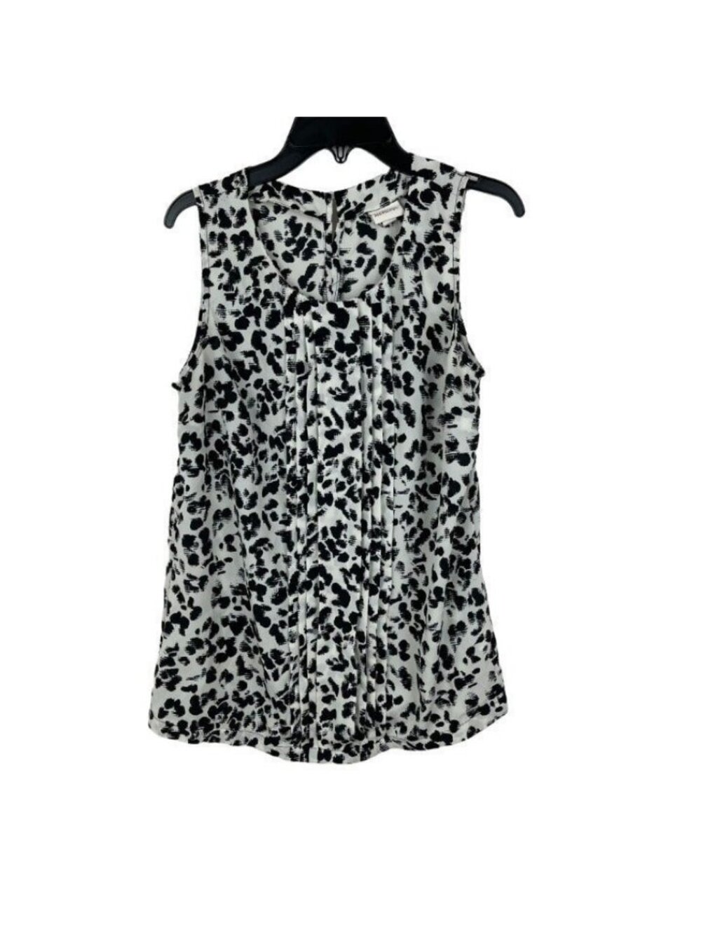 Merona Women Sleeveless Animal Print With Keyhole Back Blouse Size S